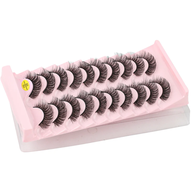 10 pairs of full thickness false eyelashes, enhancing the sparkle and charm of the eyes, suitable for daily travel eyelashes