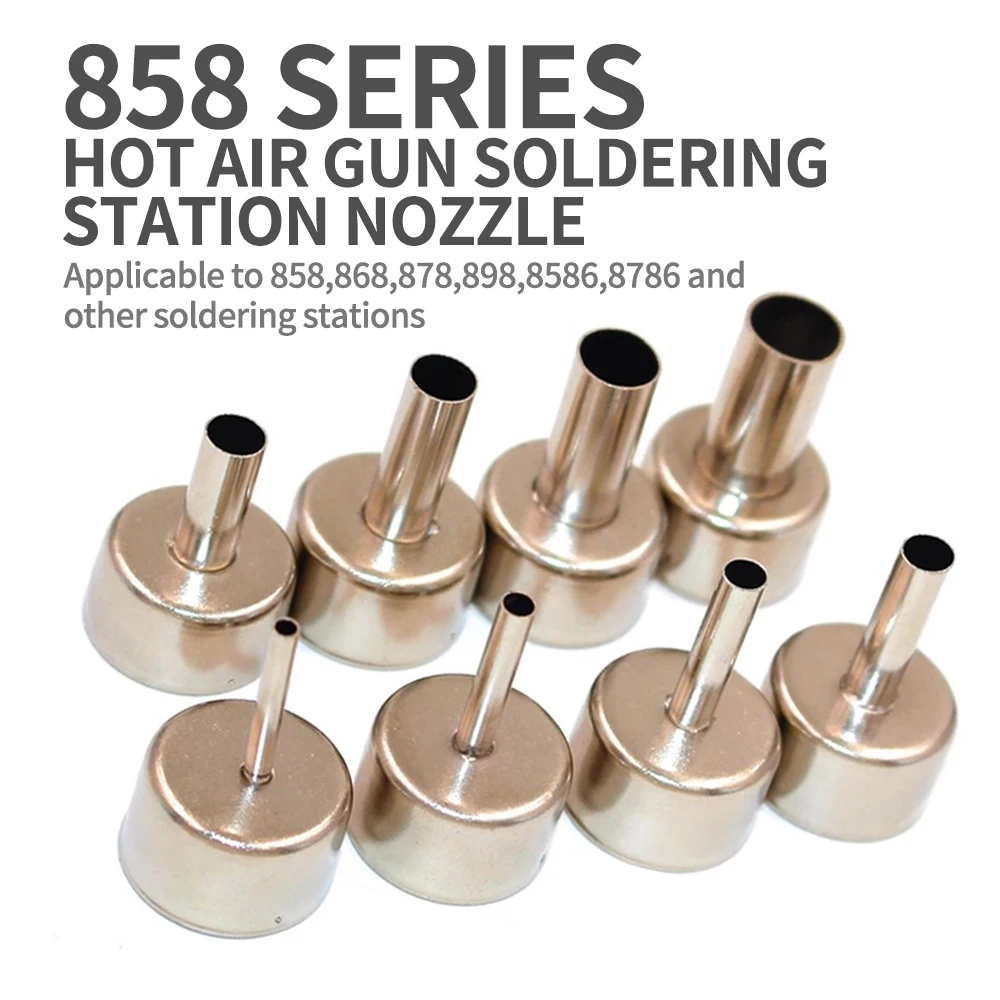 858 Series Hot Air Gun Nozzle for 858A/D Handle Repair Motherboard PCB BGA Welding and Desoldering Hot Air Gun Nozzle Tool