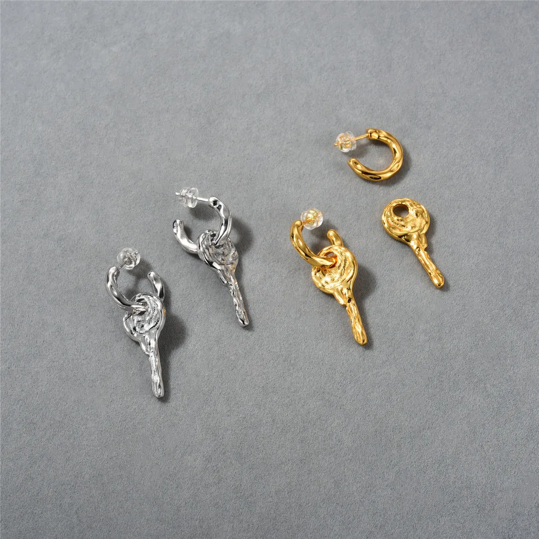 

European And American Niche Design Style Detachable Keychains With Unique Style, Minimalist Fashion, Elegant And Versatile Earri