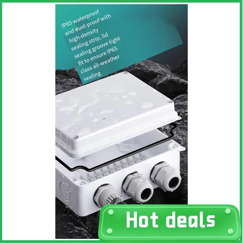Waterproof Junction Box Outdoor Terminal Box General Electrical Engineering Enclosure Black 1Set