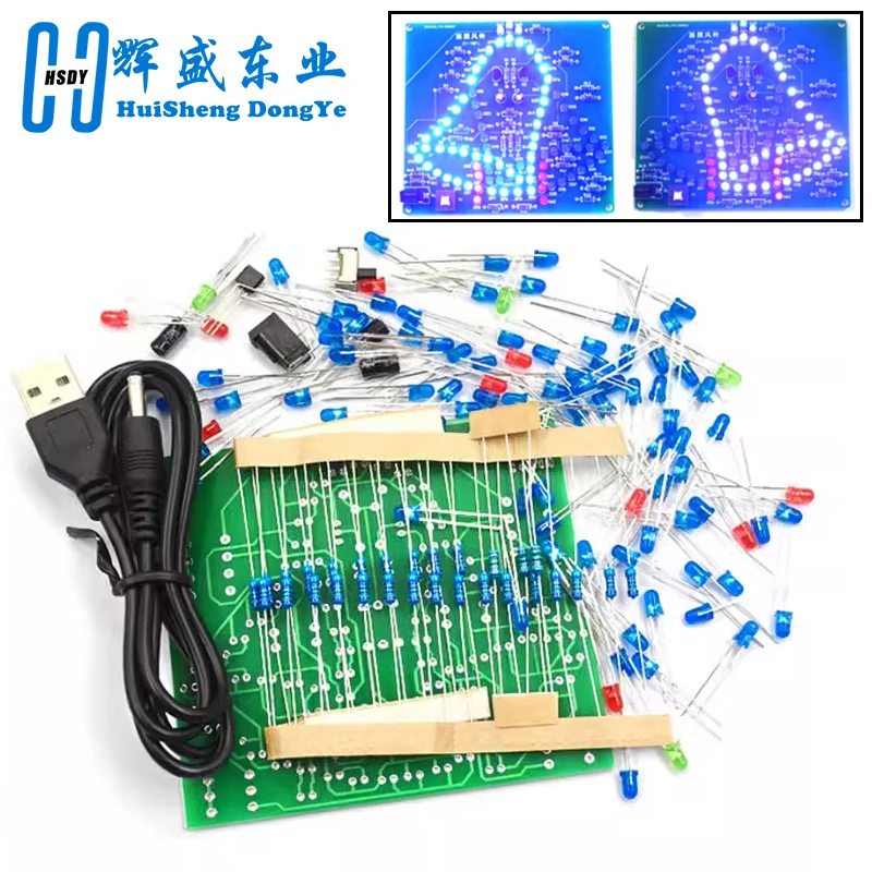 Laboratory Swing bells Wobbly Windbell Fun Electronic DIY Kit Wring 95 LEDs Wind Bell 5V 9V Learing Kit for Arduino