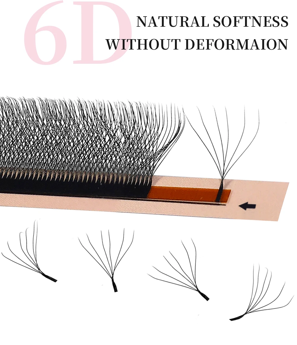 Goddess YY W-förmige Wimpern 2D 3D 4D 5D 6D 7D 8D Automatisch blühende vorgefertigte Fächerwimpern Extensions Natürliche Einzelwimpern – Detail 6