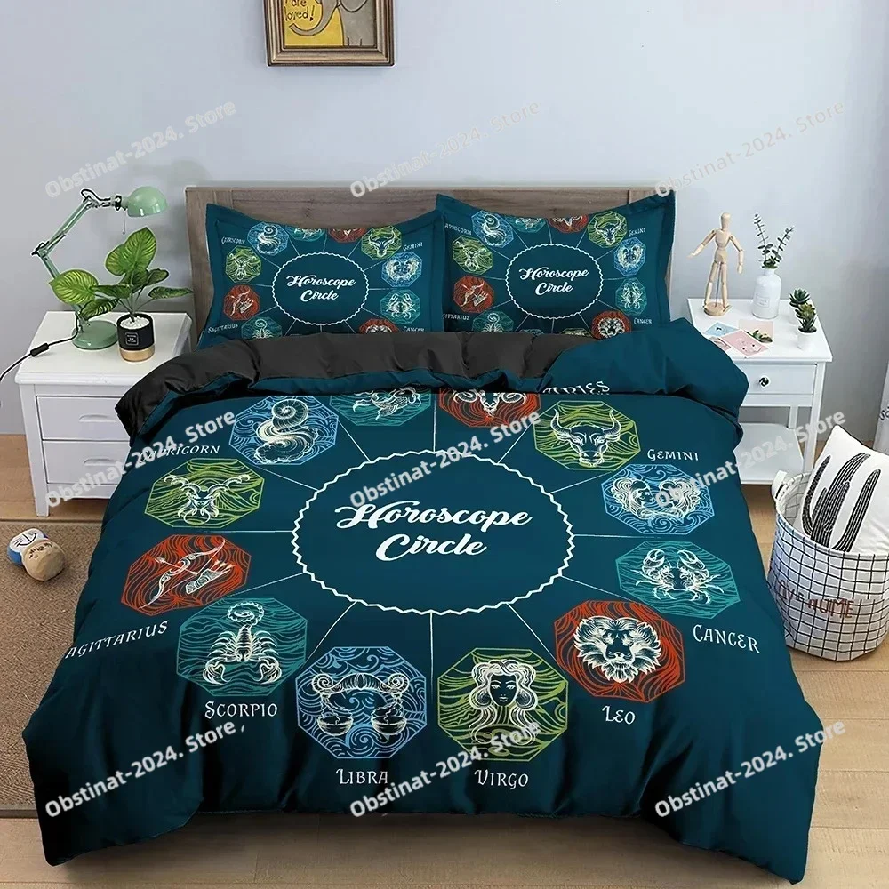 

Top Psychedelic Duvet Cover Constellation Bedding Set For Bedroom Astrological Comforter Quilt Covers For USEUAU Single Double