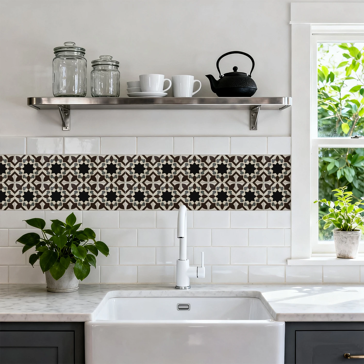 36 self-adhesive PVC tile stickers, kitchen and bathroom use self-adhesive splash proof stickers for home decoration
