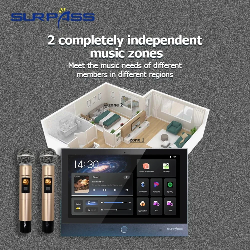 Умный дом Android Bluetooth Wi-Fi настенный усилитель аудио PA коаксиальный потолочный динамик беспроводной микрофон караоке стерео музыкальные комбинированные устройства