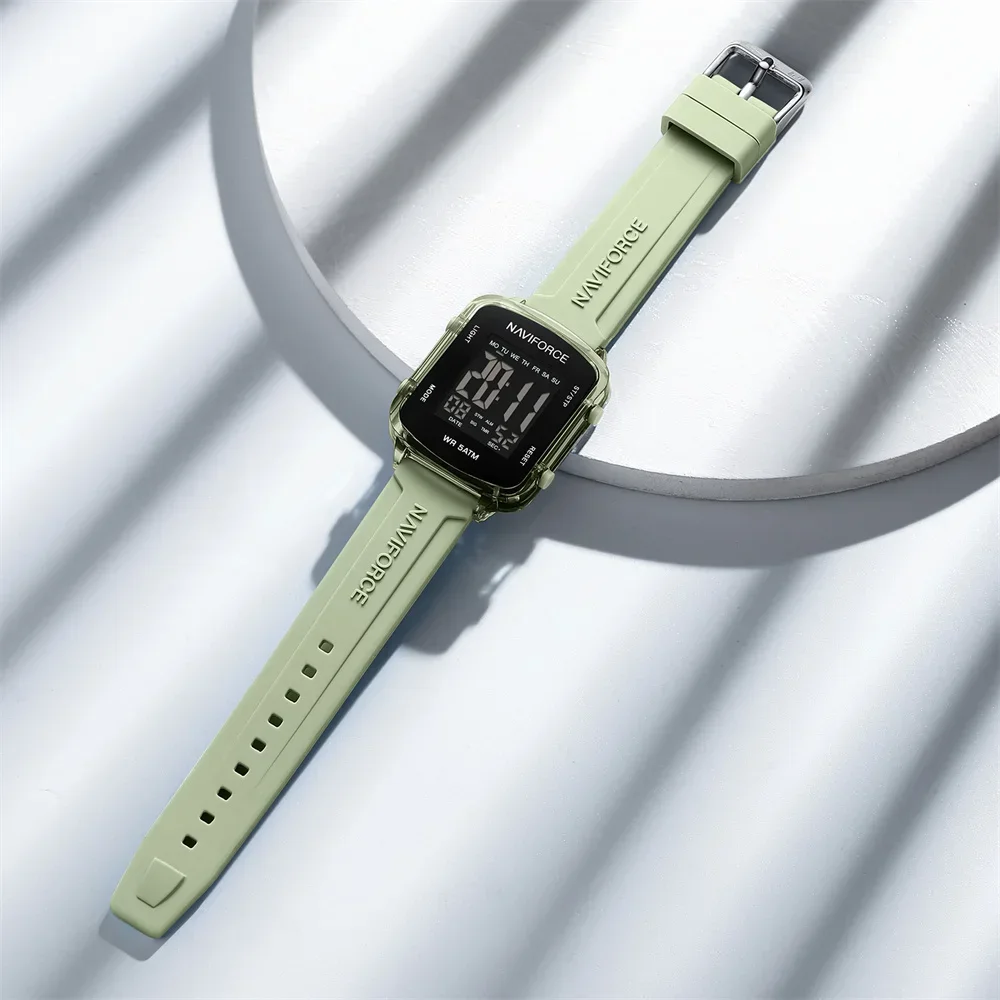 

NAVIFORCE 7120 New Ladies Electronic Watch Waterproof Calendar Luminous Wristwatch Fashion Digital Watches for Woman reloj mujer