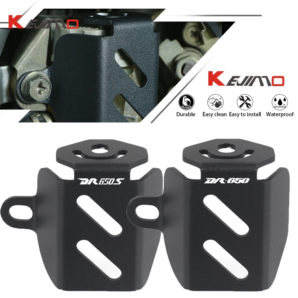 Motorcycle For Suzuki DR650 DR650S DR650SE Rear Brake Fluid Tank Reservoir Cover Guard DR 650 S SE 1996-2019 2020 2021 2022 2023