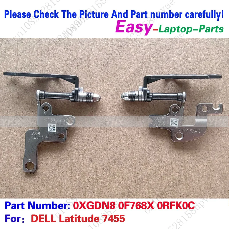 

GYX New For DELL Latitude 7455 HINGES R+L 0XGDN8 0F768X 0RFK0C.
