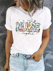 2024 Creative Design Nurse Letter graphic t-shirt women's top summer fashion short sleeved O-neck Harajuku y2k