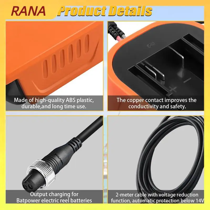 

RANA Fishing Reel Battery Adapter For 20V 60V Battery For Daiwa BM2300 For Shimano 14.4V Series Electric Fishing Reel