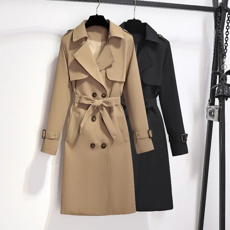 Trench Coat for Women 2024 Autumn Winter New Jacket Korean Fashion British Coat Winter Clothes Women OL Coats and Jackets Women