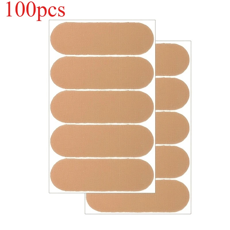 100Pcs Sports Elastic Finger Sleeves Blue & Brown Bowling Thumb Stabilizer Protective Support Covers Athletic Finger Wrap Tape S