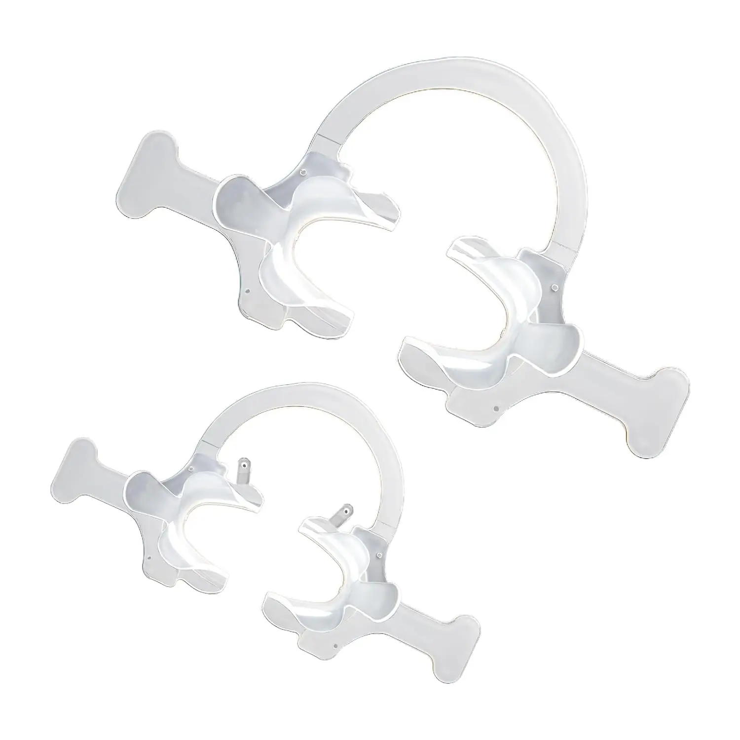 

Dental Cheek Lip Retractor for Teeth Whitening Mouth Opener C-Shape with Handle White（Size Kids and Adult）