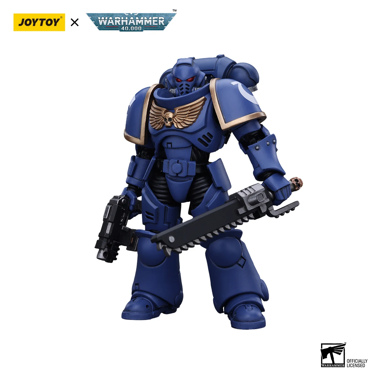 JOYTOY Warhammer 40K 1/18 Action Figure Space Marines Ultramarines Outriders Brother Catonus Model