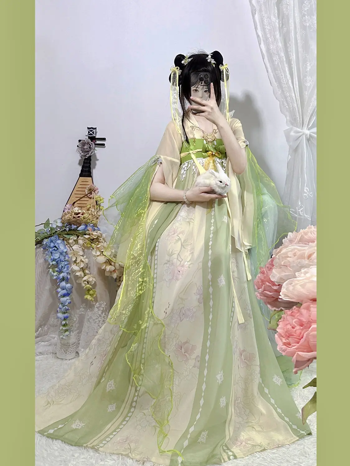 

Original "Moonlight" Hanfu - Tang Dynasty Qixiong Poxiu Sleeve, Han-Inspired Elegant Daily Wear Halloween Ancient Costume