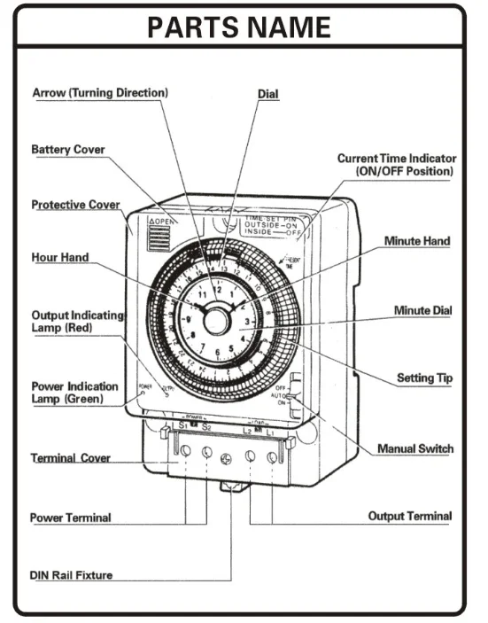 SALE GEYA TB388 Non Power Failure 24 Hours Mechanical Timer Switch with Battery 100V-240V 15A Time Switch Din Rail