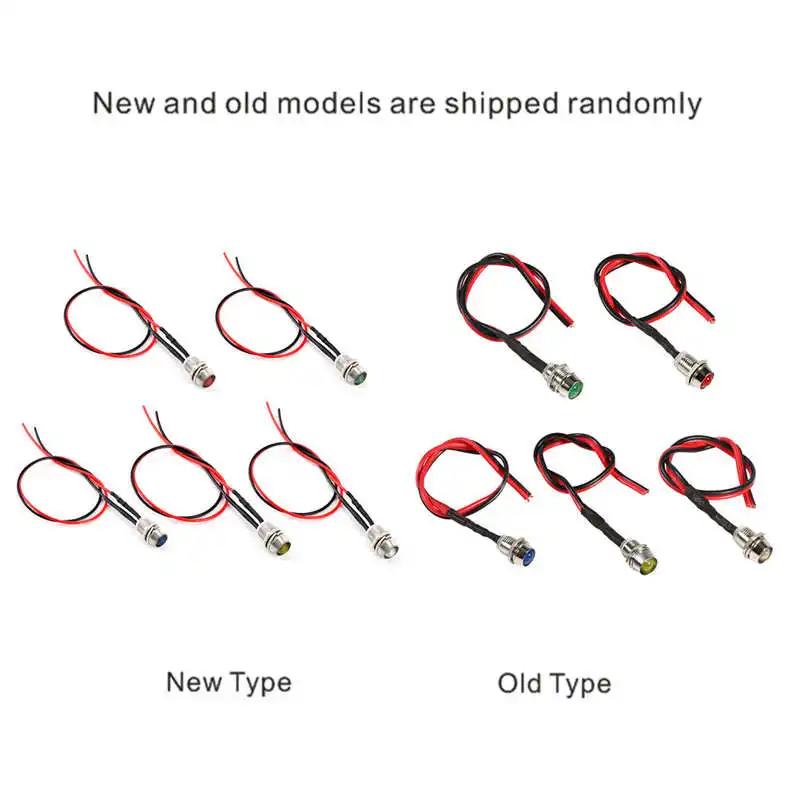 4 قطعة 12 فولت 8 مللي متر LED لوحة الطيار داش تحذير ضوء مؤشر مصباح سيارة فان التحكم عن بعد اكسسوارات السيارات #6