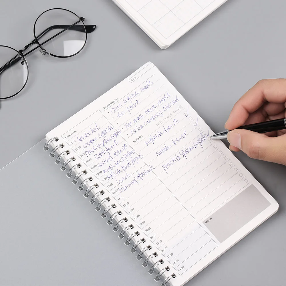A5 Wochenplan Spiralnotizbuch Zeitplan Memo Schulbedarf