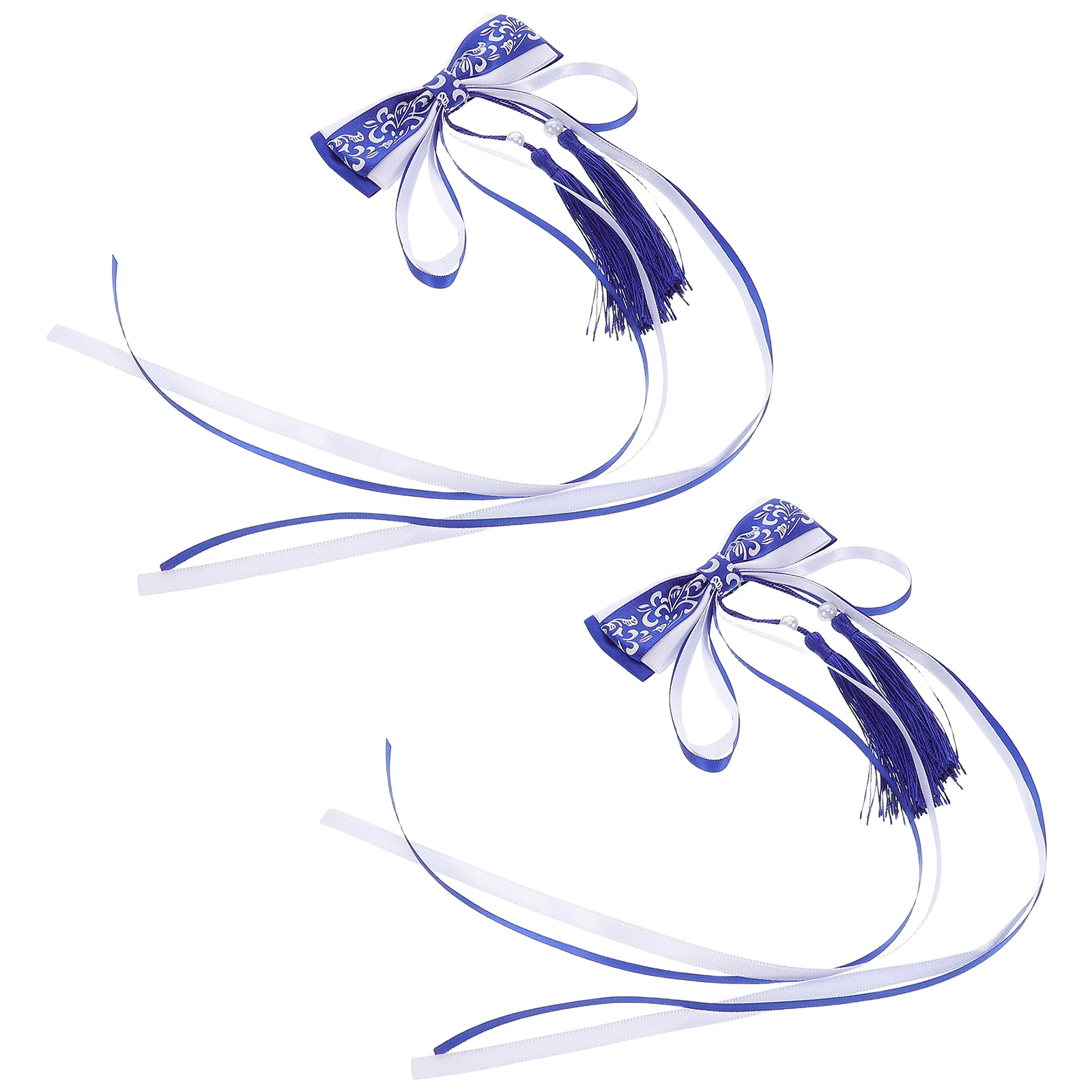 

2 Pcs Big Bow Headdress Hair Clips Chinese Hanfu Accessories New Year Barrettes Child