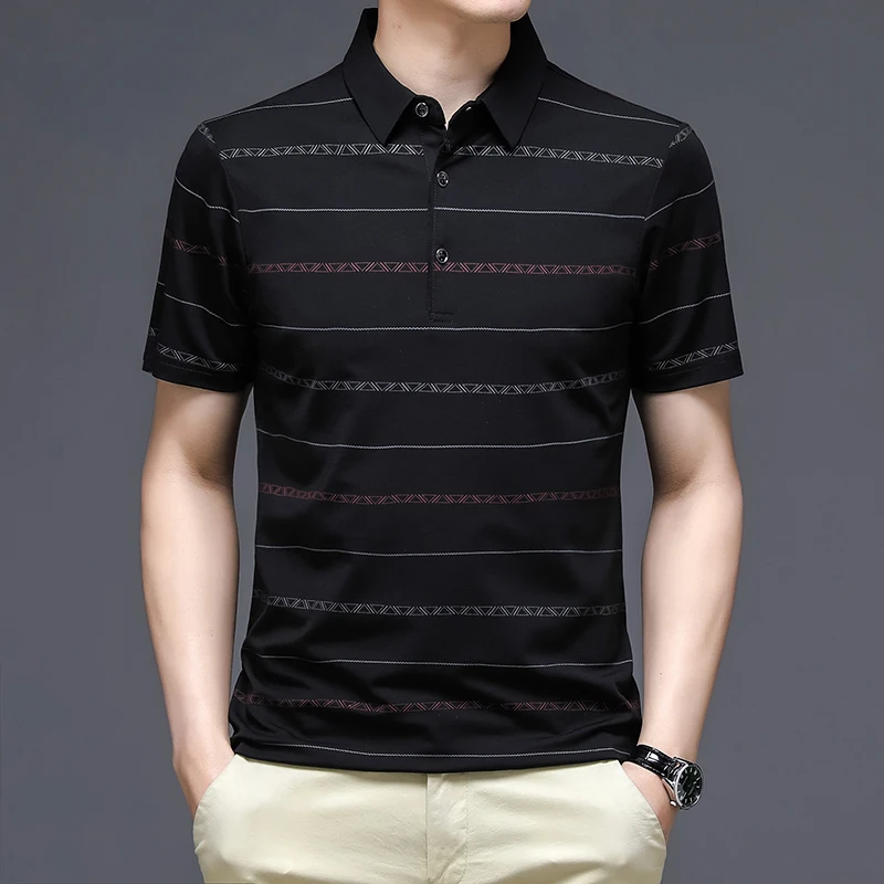 2022 Luxury Brand Summer Polo Shirt for Men 2022 Casual Shirts Turn Down Collar Anti-wrinkle Social Poloshirt Men