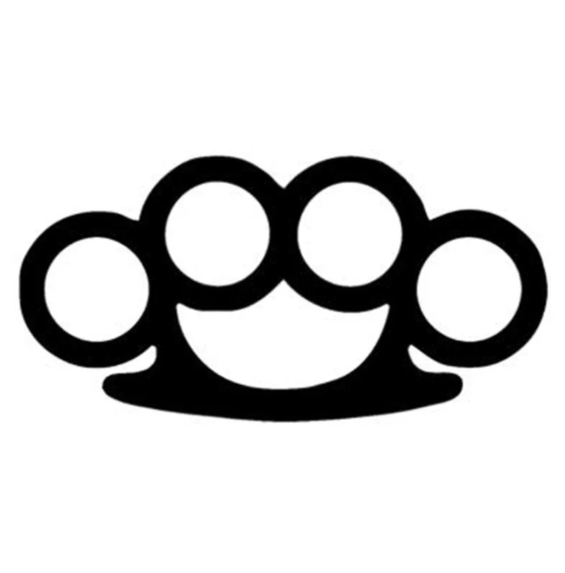 New Design Personality Brass Knuckles Creative Car Scratch Decorative Styling KK Vinyl Car Stickers Car Accessories, 17CM
