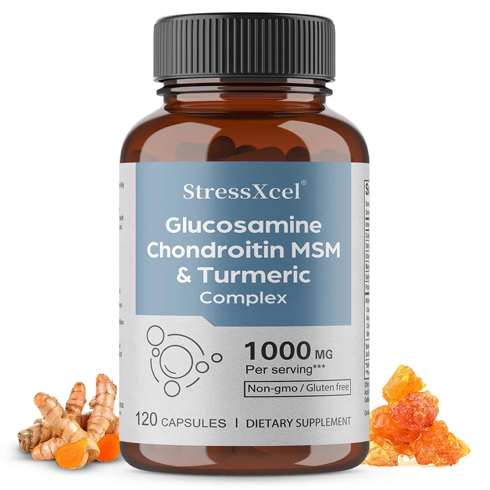 

Glucosamine Chondroitin MSM Plus Turmeric | Non-GMO | Supports Joint Flexibility and Bone Marrow Health