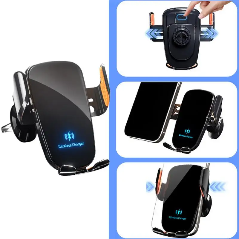 Cargador de montaje para teléfono de coche, soporte para teléfono móvil, soporte para coche, soporte móvil ajustable 360, estación de carga de ventilación de aire, antideslizante, rápido