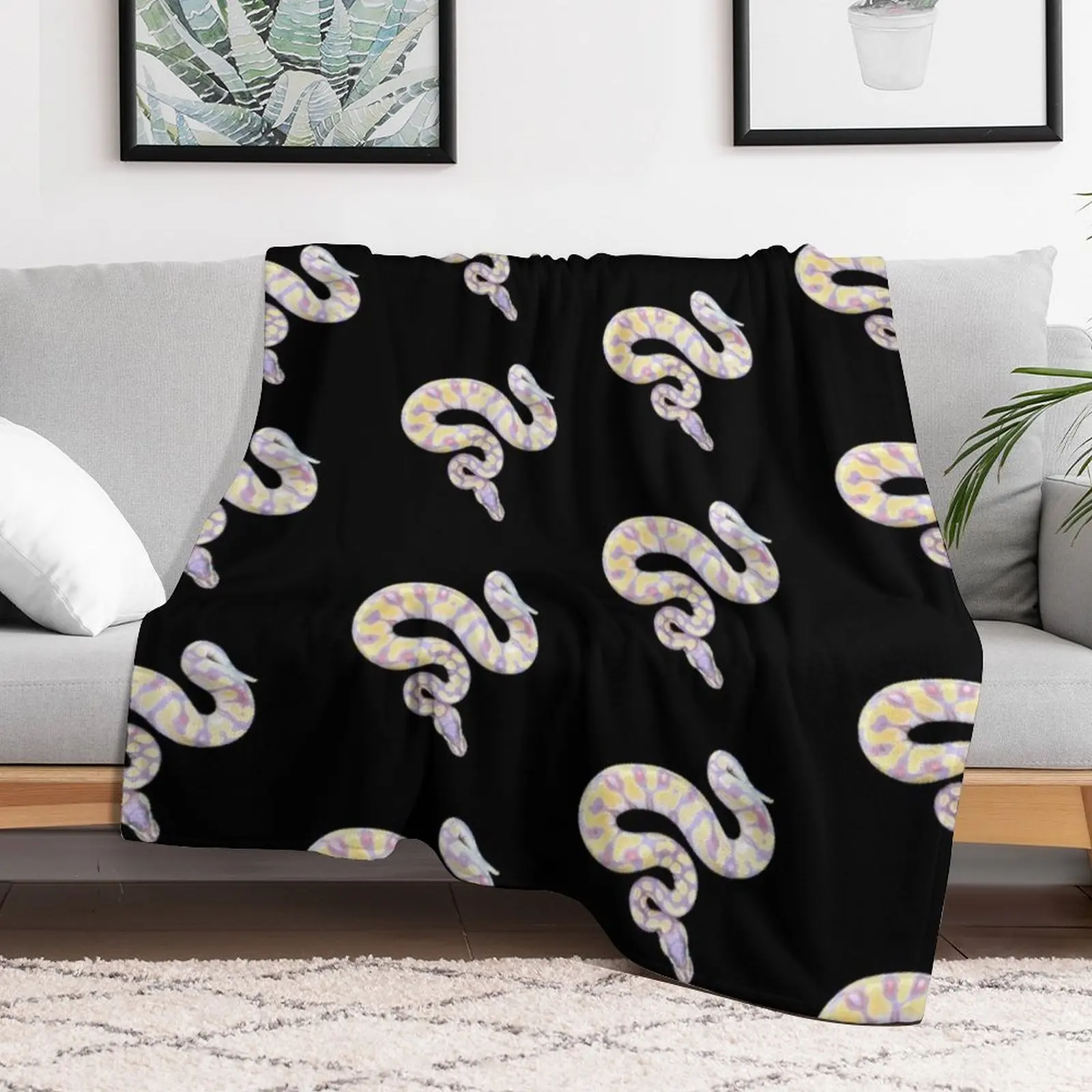 Ball Python- Banana Beauty- Snake Throw Blanket