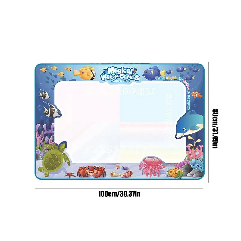 Tappetino Color acqua senza disordine colorante Doodle Mat tappetino per pittura ad acqua tappetino in tela per bambini colorazione Doodle tappetino da disegno 100X80cm per