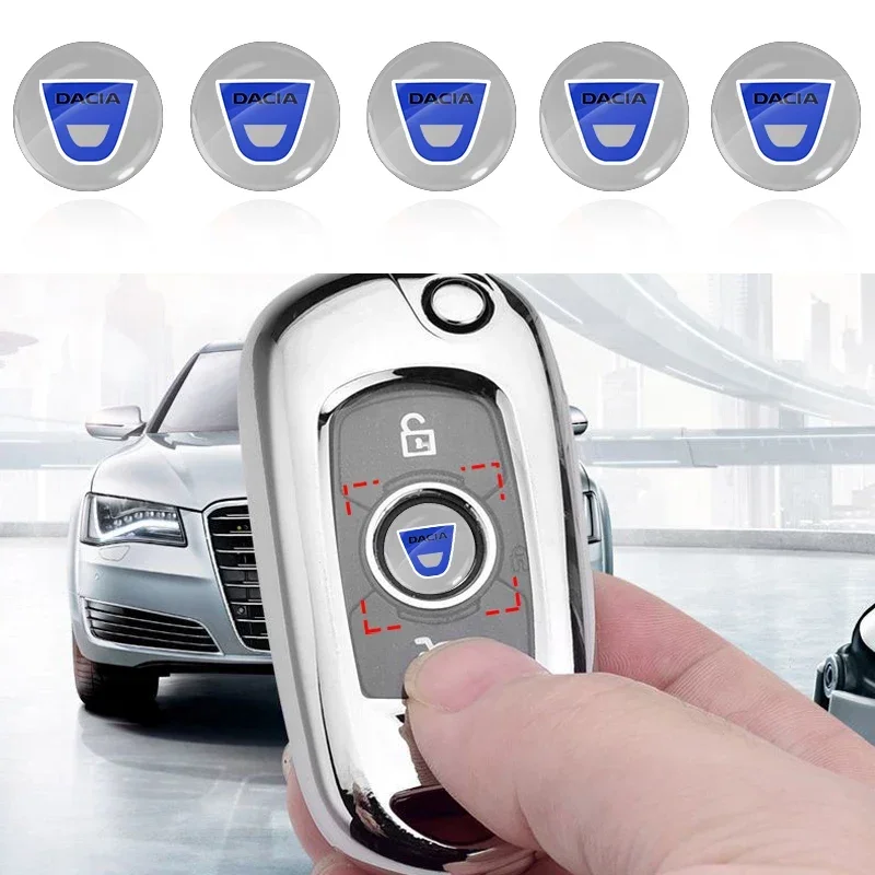 

New 14mm Fob Car Logo Sticker for Car Remote Control Key For Dacia Dokker Jogger Duster Spring Bigster Lodgy