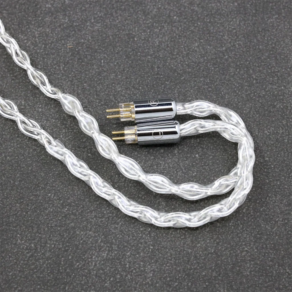 8 Core 99% 7n Pure Silver Palladium Earphone Cable For Earsonics S-EM6 V2 S-EM9 VELVET V2 ES2 ES3 ES4 ES5 ES6 EM10 EM32 LN008394