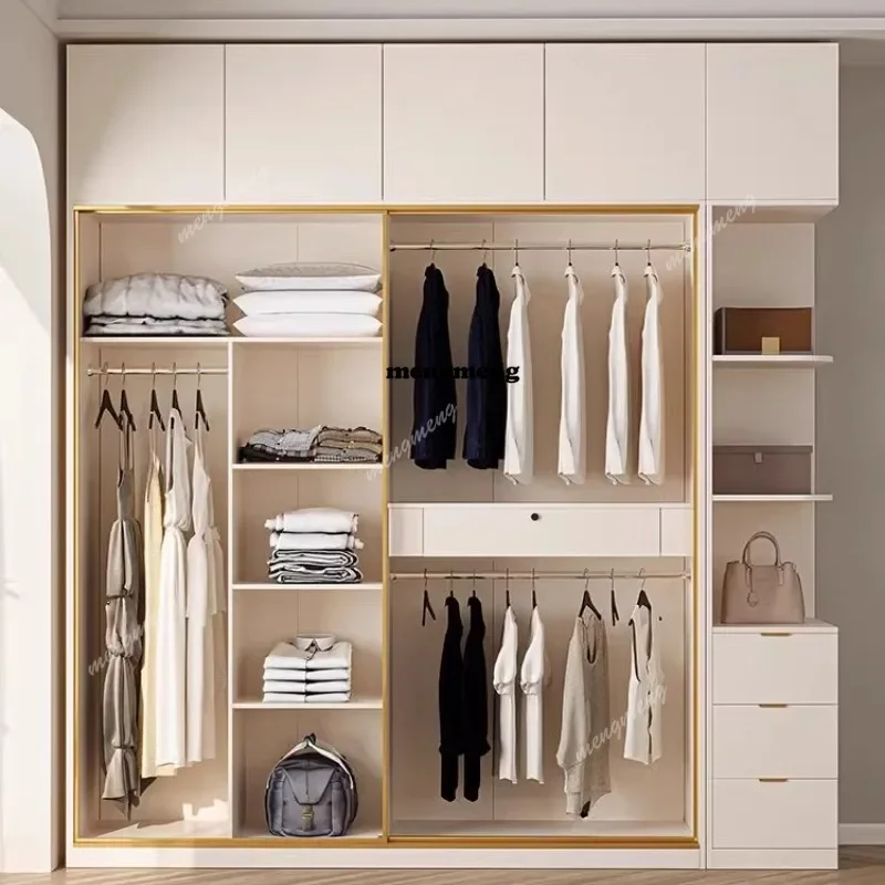 

Современный деревянный шкаф со стеклянными элементами, роскошный шкаф в стиле середины века для спальни, мебель для создания изысканной атмосферы в спальне.