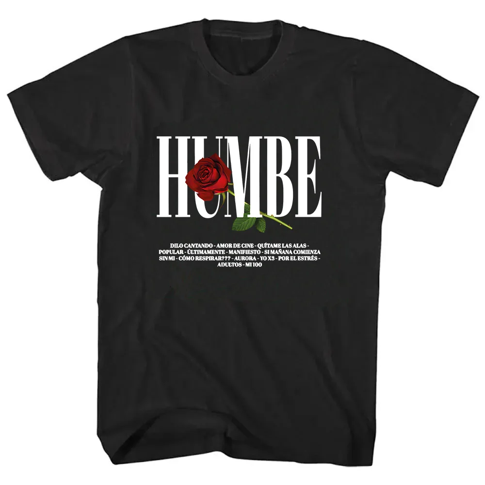 Rose Graphic Tees Singer Humbe Esencia Tour 2024 T-shirt Short Sleeve Men Summer Tshirt O-neck Casual Heavy Mental Style Shirt