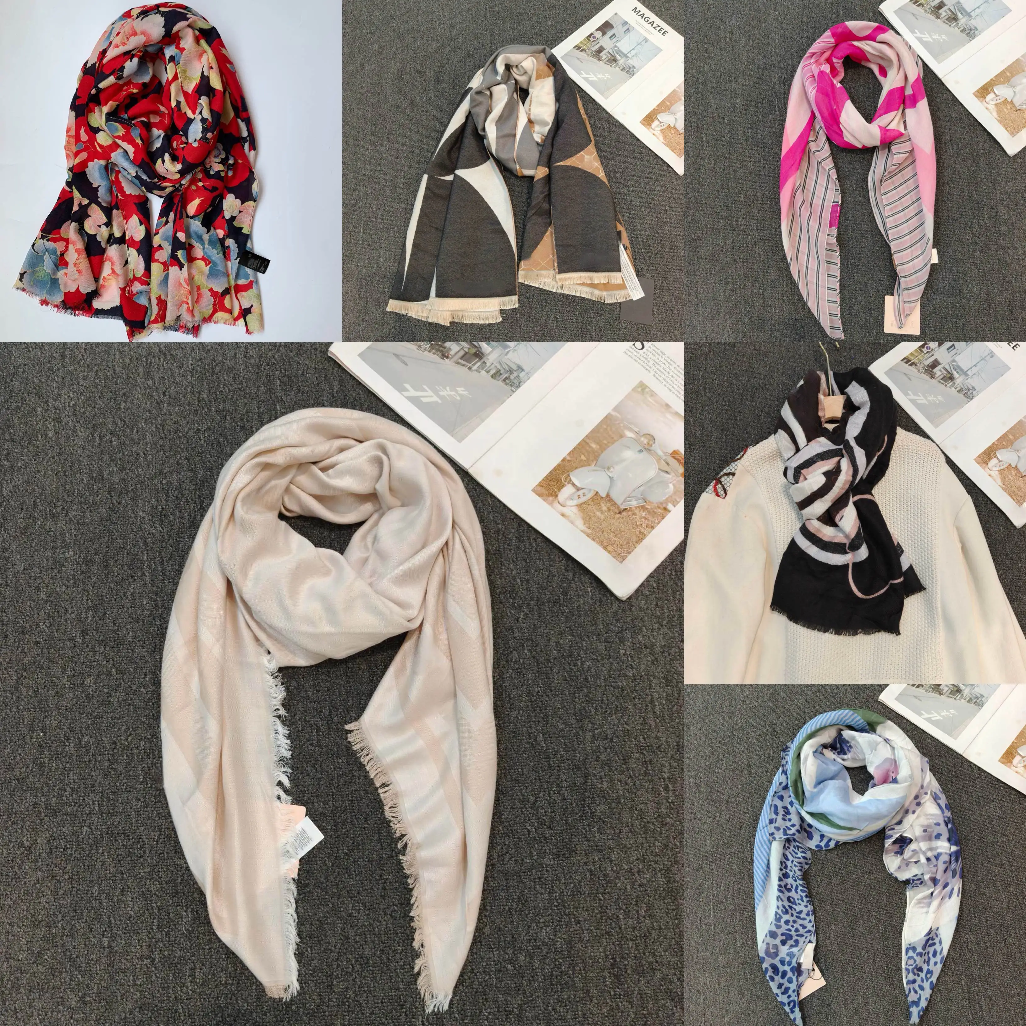 

Европейский, американский, итальянский оригинальный шарф с принтом, большая шаль с защитой от солнца и тепла, универсальный новый стиль двойного назначения