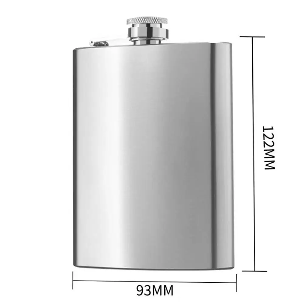 Stainless Steel Hip Flask 8oz Portable Liquor Pocket Bottle Retro Leather Wrapped Durable Camping Hiking Beverage Flagon