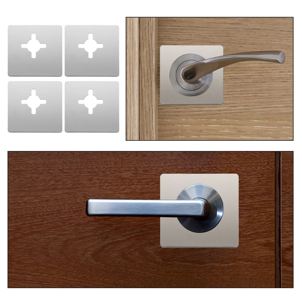 

4pcs Repair Board Reinforcement Strike Plate Stainless Steel Deadbolt Cover Door Knob Plates Metal Door Hardware