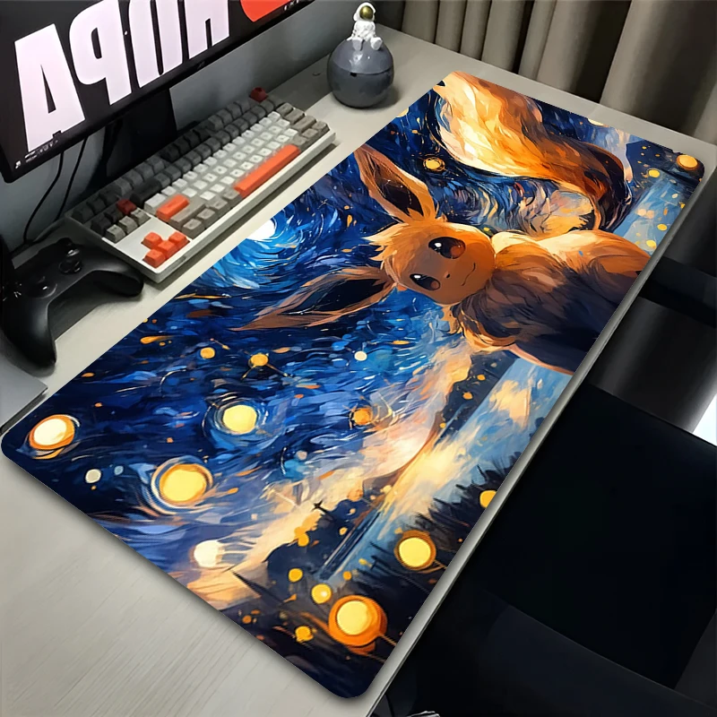 

Mouse Pad Gaming Pokemon Pikachu Gengar rug Large Dywan Gamer Keyboard Desk Mat Table Carpet Mousepad XXL 900x400 For Computer