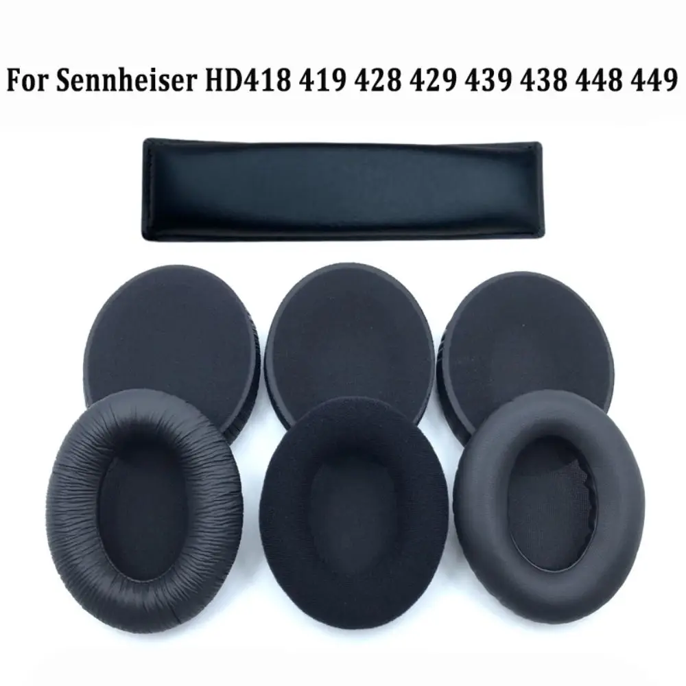 Replacement Ear Pads Memory Foam Soft Ear Cushion Headset Earmuff for Sennheiser HD418 419 428 429 439 438 448 449