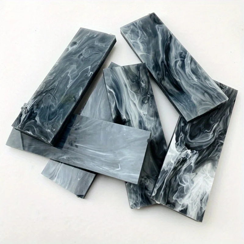 1 個 DIY ナイフハンドルブランクアクリルナイフシース大理石パターンダークグレー/ブルー/ブラック/ホワイトツールハンドル DIY プロジェクト