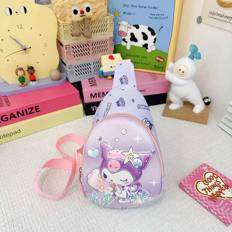 Sanrio Crossbody Bag Cinnamoroll Chest Bag Kuromi My Melody Coin Purse Hello Kitty Things Shoulder Bag Makeup Pouch Girl Gift