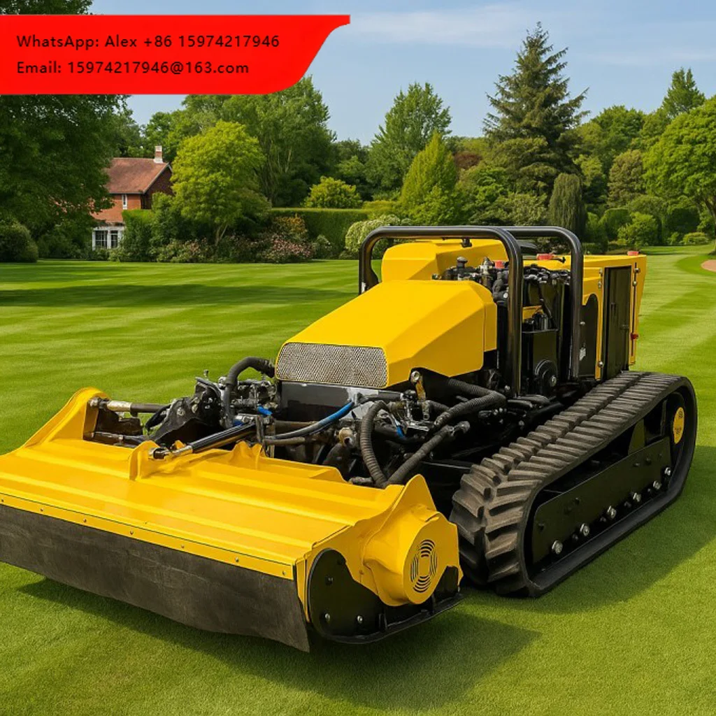 Robot Forestry Mulcher Automatic Cordless Battery Powered Wireless Garden Grass Cutting Agricultural Remote Control Lawn Mower