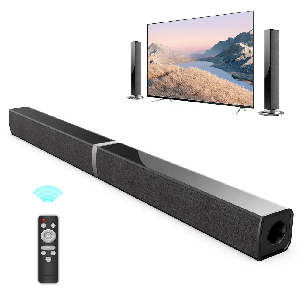 

Home Theater System Soundbar For TV Bluetooth Sound Bars ARC/BT/OPT/Remote Connections Soundbars With 2-in-1 Detachable