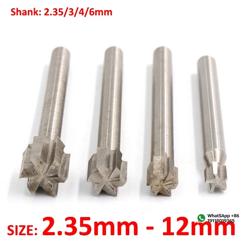 20pcs 2.35mm-12mm Wood Router Bits Woodworking Cleaning Bottom Router Bit Surface Planing Face Milling Cutter 2.35/3/4/6mm Shank