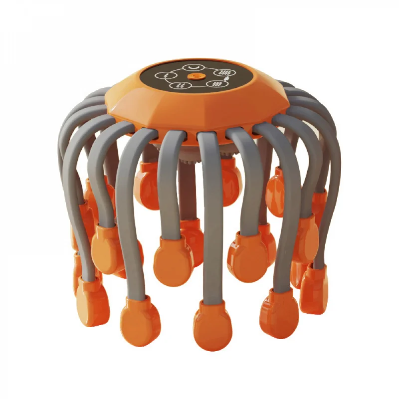 

Массажер для кожи головы с 20-массажными головками и терапией красного света, вибрирующий скребок для головы осьминога и релаксация, снятие стресса, уход за мигреной