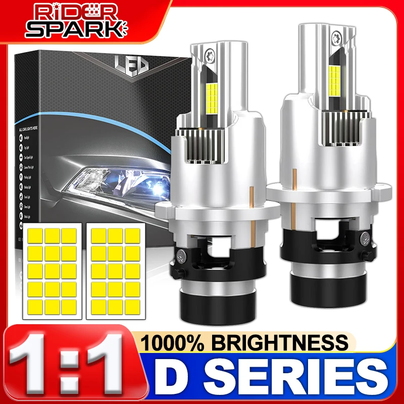 

2Pc D2S D4S LED Car Headlight Bulb Canbus Xenon Bulbs 1:1 HID D2R D4R 45W 90W High Power Super Bright 6000K 12V Auto Lamp Light