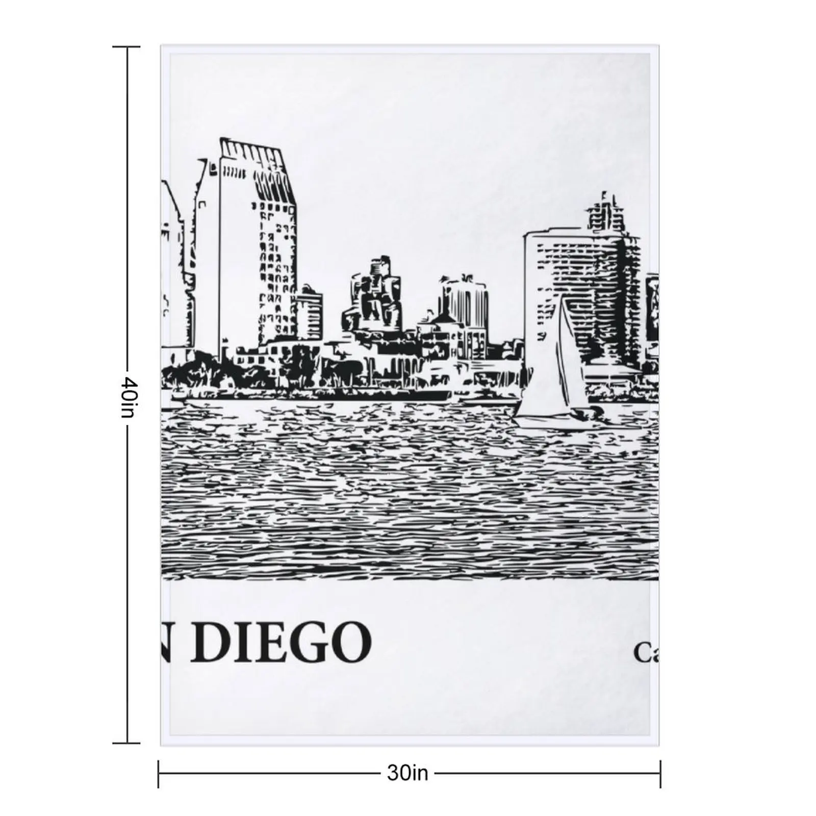 San Diego California Throw Blanket Tourist Luxury Designer Moving Furrys Sofa Luxury St Blankets