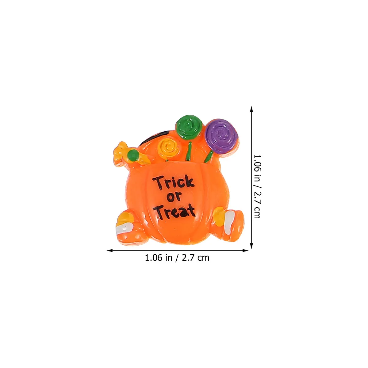 20Pcs Medium Size Resin Pumpkin Halloween DIY Craft Material Candy Decoration Supplies Handmade Holiday Gift Resin Pumpkin