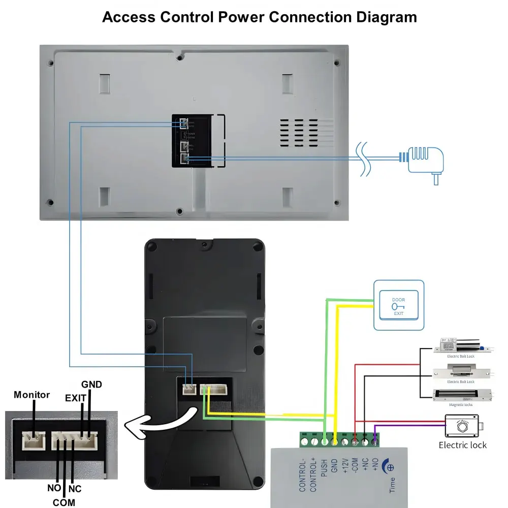 Imagem -05 - Fios Casa Inteligente Tuya Wifi 1080p Vídeo Porteiro Telefone da Porta Tela de Toque Colorida Câmera Campainha Sistema Segurança da Porta 2