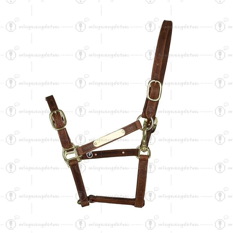 Pure leather bridle equestrian supplies wear-resistant and durable adjustable size pony harness faucet