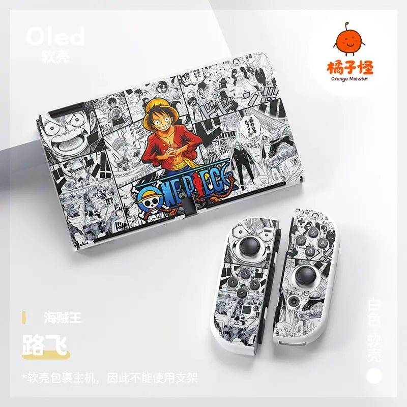 Luffy Tpu Anti-Collision Soft Shell Protective Case Cover for Nintendo Switch Oled Game Console Gamepad Controller Gift view 6